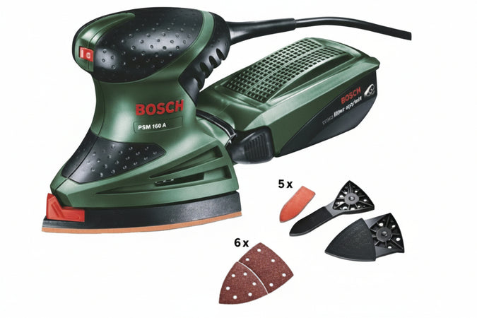 Levigatrice Palmare Piastra Mm.104 160W In Kit (Psm 160 A) Bosch