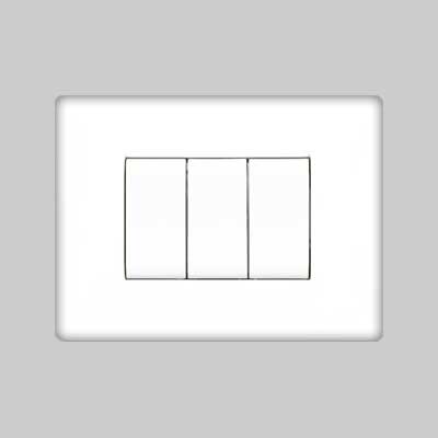 Placca Coprinterruttore Bianca 'Mylife Q' 7 Posti - Ec Elettrocanali