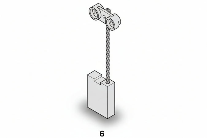 Spazzole A Carboncino Per Elettroutensili Modello 6- - Bosch 1904 Mm.6,2X16X22H. - 8 Pezzi
