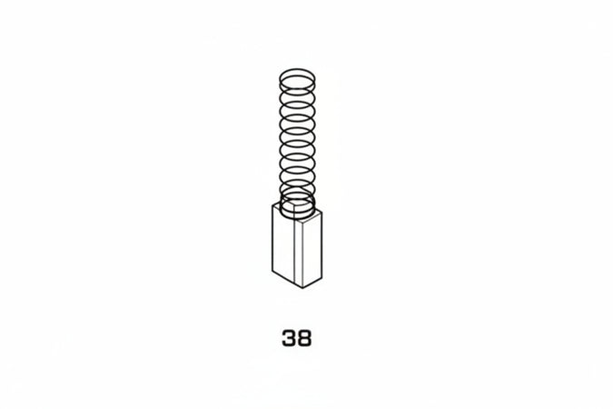 Spazzole A Carboncino Per Elettroutensili Modello 38- - Aeg 1744 Mm.5X8X15/17H. - 8 Pezzi
