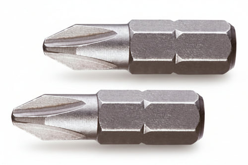 Inserti A Croce Phillips In Blister Per Avvitatori Mm.25- - Mm.25 Ph 1 In Blister 2Pz. - 1 Blister Excel