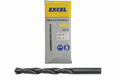 Punte Hss Rullate Per Ferro- - Ø Mm.1,5 - 10 Pezzi Excel