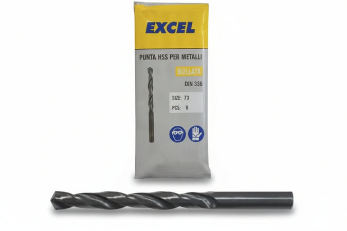 Punte Hss Rullate Per Ferro- - Ø Mm.3 - 10 Pezzi Excel