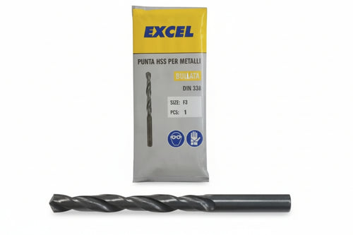 Punte Hss Rullate Per Ferro- - Ø Mm.3,25 - 10 Pezzi Excel