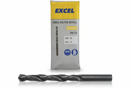 Punte Hss Rullate Per Ferro- - Ø Mm.4 - 10 Pezzi Excel
