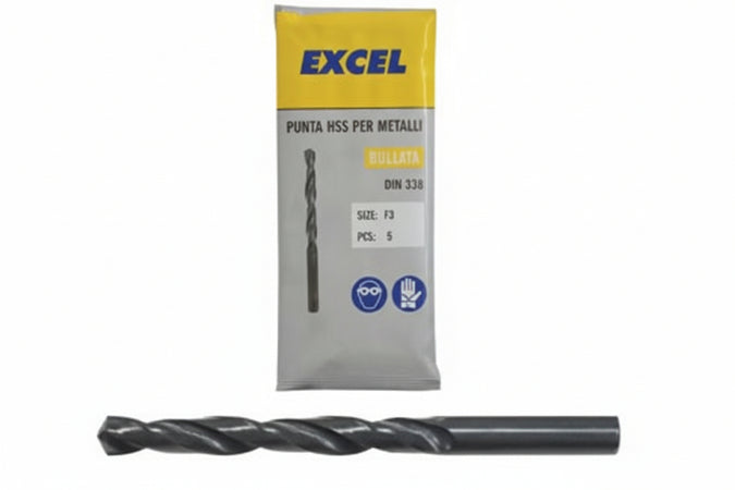 Punte Hss Rullate Per Ferro- - Ø Mm.7,5 - 10 Pezzi Excel