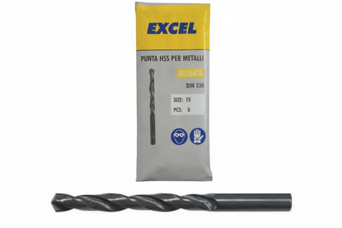 Punte Hss Rullate Per Ferro- - Ø Mm.10 - 5 Pezzi Excel