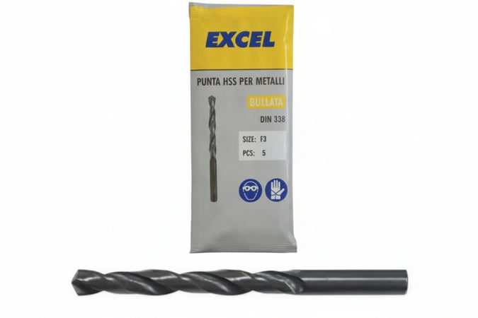 Punte Hss Rullate Per Ferro- - Ø Mm.10 - 5 Pezzi Excel