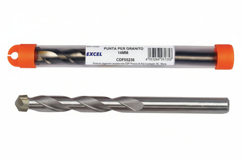 Punte Super Dd Per Marmo-Granito-Porfido-Pietra- - Ø Mm.14X150 Codolo Ridotto Mm.10 - 1 Blister Excel
