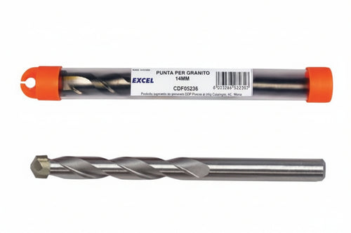 Punte Super Dd Per Marmo-Granito-Porfido-Pietra- - Ø Mm.18X160 Codolo Ridotto Mm.10 - 1 Blister Excel