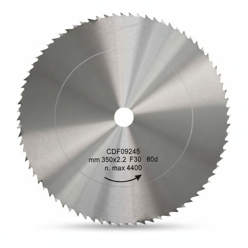 Disco Lama Circolare Cromo Vanadio Dentatura Normale Ø Mm.450 Foro 30 Denti 80 Sp.Mm.2,5 Excel
