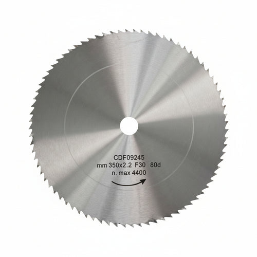Disco Lama Circolare Cromo Vanadio Dentatura Normale Ø Mm.500 Foro 30 Denti 80 Sp.Mm.2,5 Excel