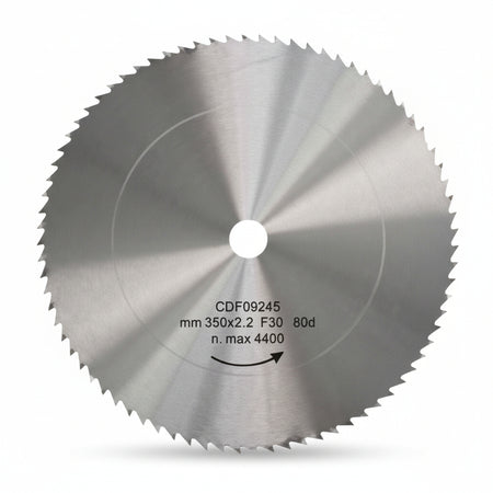 Disco Lama Circolare Cromo Vanadio Dentatura Normale Ø Mm.550 Foro 30 Denti 80 Sp.Mm.3,0 Excel