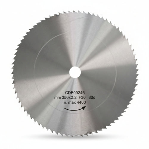 Disco Lama Circolare Cromo Vanadio Dentatura Normale Ø Mm.550 Foro 30 Denti 80 Sp.Mm.3,0 Excel