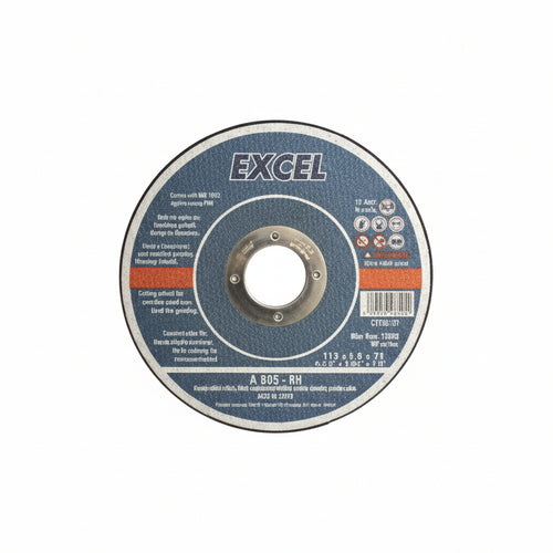 Dischi Da Taglio Sottile Centro Piano Per Ferro/Inox Ø Mm.115- - Ø Mm.115X1,0 Foro 22,2 Da Taglio Per Ferro/Inox - 25 Pezzi Excel