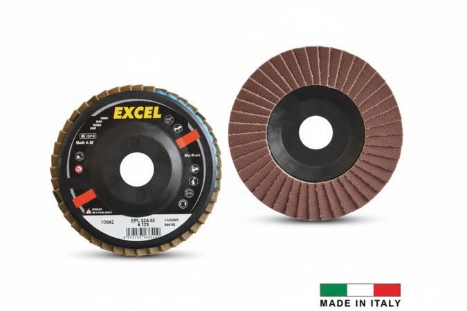 Dischi Lamellari Da Sgrosso Al Corindone- - Ø Mm.115 Foro 22 Grana 40 - 10 Pezzi Excel