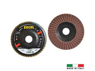 Dischi Lamellari Da Sgrosso Al Corindone- - Ø Mm.115 Foro 22 Grana 80 - 10 Pezzi Excel