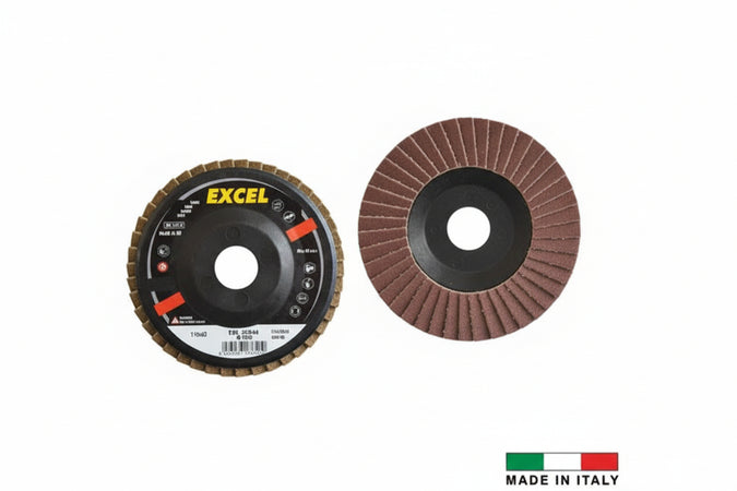 Dischi Lamellari Da Sgrosso Al Corindone- - Ø Mm.115 Foro 22 Grana 80 - 10 Pezzi Excel