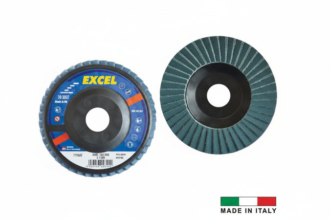 Dischi Lamellari Da Sgrosso Allo Zirconio- - Ø Mm.115 Foro 22 Grana 40 - 10 Pezzi Excel