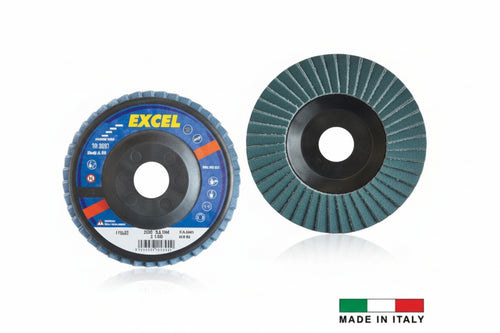 Dischi Lamellari Da Sgrosso Allo Zirconio- - Ø Mm.115 Foro 22 Grana 80 - 10 Pezzi Excel