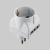 Adattatore Triplo Schuko/Bivalente 10A 2P+T - Presa 10A 2P+T - Electraline