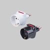 Adattatore Triplo Schuko/Bivalente 10A Rosi 2P+T - Prese 10A 2P+T, Col. Nero - Rosi