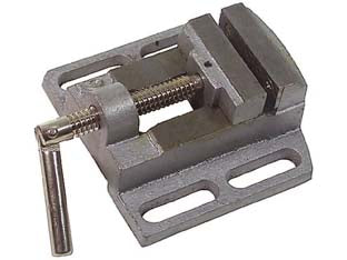 Morsa Per Trapano A Colonna In Alluminio Ganasce Mm.65, Apertura Mm.55, Base Mm.130X130