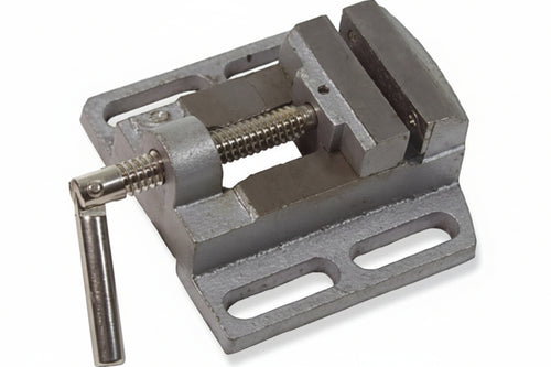 Morsa Per Trapano A Colonna In Alluminio Ganasce Mm.65, Apertura Mm.55, Base Mm.130X130