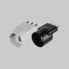 Adattatore Disassata Shuko 16A 2P+T - Presa 10A 2P+T - Col. Nero - Electraline
