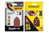 Set 5 Fogli Abrasivi Con Velcro Per Mouse- - Grana 80 (X31004) - 1 Blister Stanley