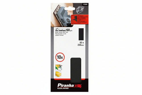 Set 10 Fogli Abrasivi Per Levigatrice Orbitale- - Grana 150 (X31070) - 1 Blister Stanley