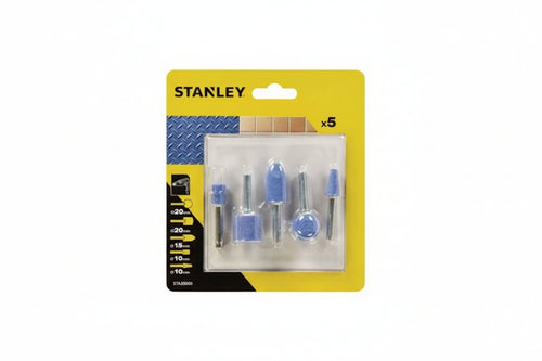 Set 5 Mole Smeriglio Per Trapano- - Codolo Mm.6 (Sta30000) - 1 Blister Stanley