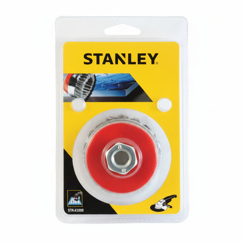 Spazzola A Tazza Per Smerigliatrice Angolare- - Ø Mm.90 Attacco M14 (Sta36105) - 1 Blister Stanley