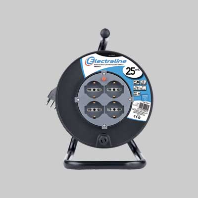 Avvolgicavo Domestico Con Cavaletto 25 Mt - Electraline