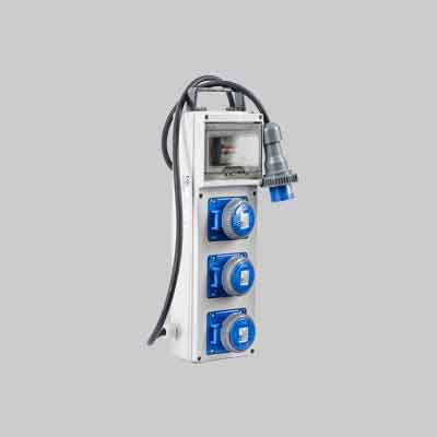 Quadro Di Distribuzione 'Slim' Con Schuko Cm 13,6X9,5X42,5H