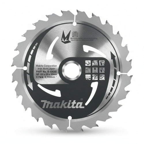 Disco Lama Widia Mforce Per Legno Per Seghe Circolari- - Ø Mm.190, Foro Mm.30 - 12 Denti Spessore Mm.2 - 1 Blister Makita