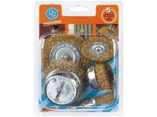 Kit Spazzole In Filo Di Acciaio Ottonato Per Trapano Pg 497.02 Pg