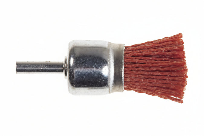 Spazzole A Pennello In Nylon Abrasivo Arancio- - Ø Mm.25 Codolo Mm.6 Grana 80 Pg 497.45 - 1 Blister Pg