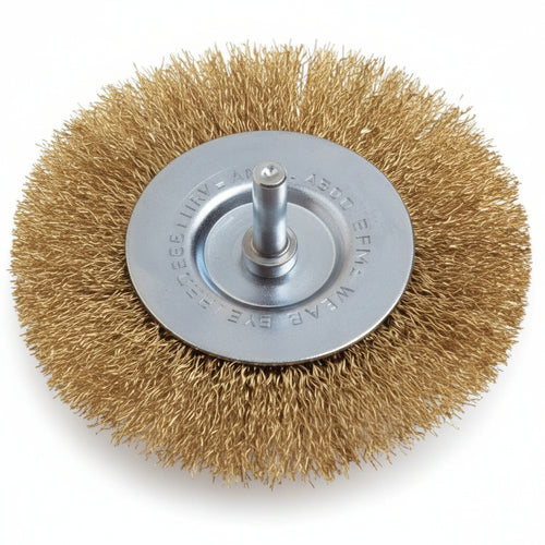 Spazzola A Disco Circolare Fili Acciaio Per Trapano- - Ø Mm. 50 Codolo Mm.6 Pg 469.00 - 5 Blister Pg