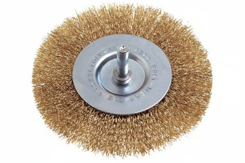 Spazzola A Disco Circolare Fili Acciaio Per Trapano- - Ø Mm.100 Codolo Mm.6 Pg 475.00 - 5 Blister Pg
