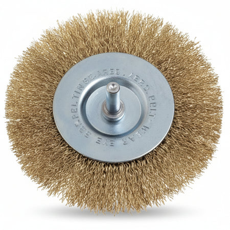 Spazzola A Disco Circolare Fili Ottone Per Trapano- - Ø Mm.75 Codulo Mm.6 Pg 490.00 - 2 Blister Pg