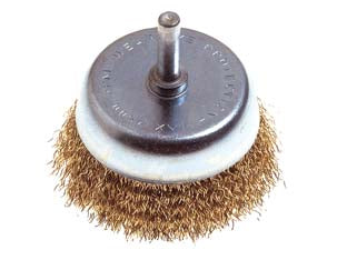 Spazzola A Tazza Fili Acciaio Per Trapano- - Ø Mm.50 Codolo Mm.6 Pg 480.00 - 5 Blister Pg