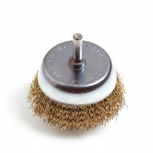 Spazzola A Tazza Fili Acciaio Per Trapano- - Ø Mm.70 Codolo Mm.6 Pg 485.00 - 5 Blister Pg