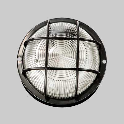 Plafoniera Tonda 'Efesto' Con Griglia Colore Nero