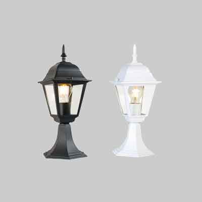 Lanterna A Quattro Facce Su Base Colore Nero