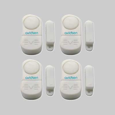 Kit 4 Mini Allarmi Contatto Magnetico