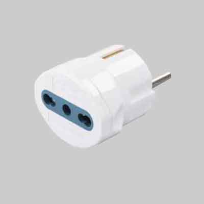 Adattatore Semplice Schuko/Bivalente 10A Ideal Star Spina Schuko 10A 2P+T - Presa 10/16A 2P+T - Ideal Star