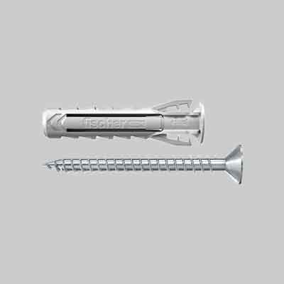 Tassello Con Vite 'Sx Plus' Ø 5X25 Mm - Vite 4X30 Mm - 100 Pezzi- Fischer