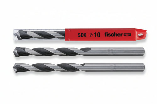 Punte Super Dx Per Marmo-Granito-Porfido-Pietra- - Ø Mm.12X150 Codolo Ridotto Mm.10 - 6 Blister Fischer