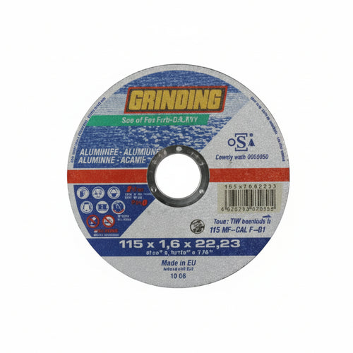 Dischi Da Taglio Sottile Centro Piano Per Alluminio Ø Mm.115- - Ø Mm.115X1,6 Foro 22,2 Da Taglio Per Alluminio - 50 Pezzi Grinding